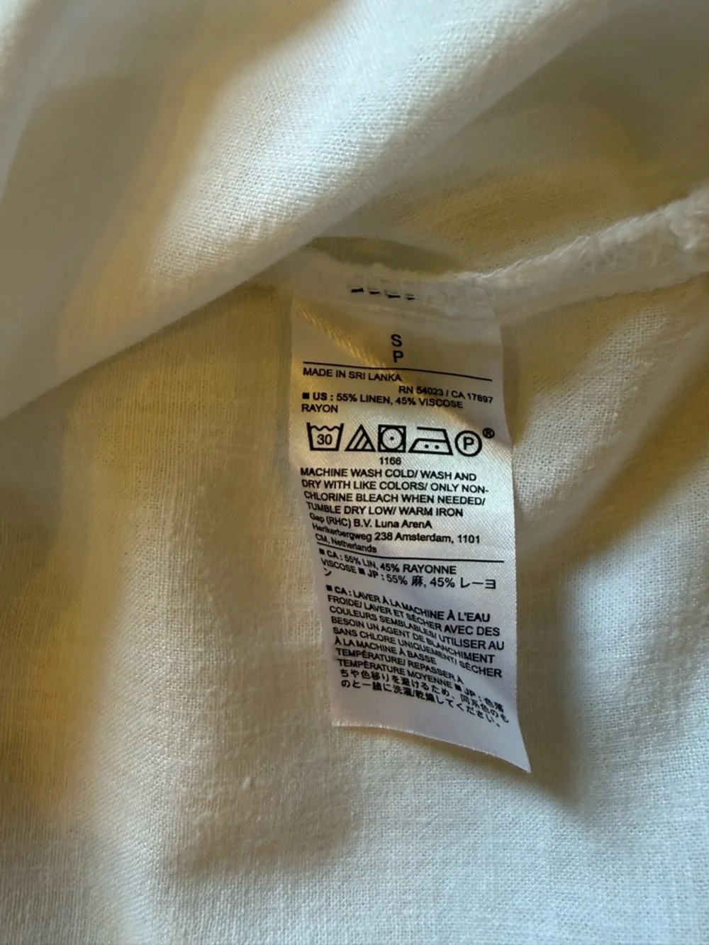 BANANA REPUBLIC WHITE LINEN BLEND RELAXED BUTTON DOWN SHIRT SMALL - Picture 6 of 7